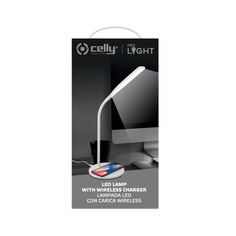 Celly - WLLIGHT10WWH cargador de dispositivo móvil Smartphone Blanco USB Cargador inalámbrico Interior