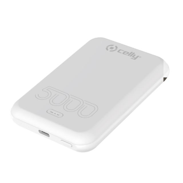 Celly - MAGPB5000EVOWH batería externa 5000 mAh Cargador inalámbrico Blanco