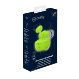 Celly - CLEAR Auriculares True Wireless Stereo (TWS) Dentro de oído Llamadas/Música USB Tipo C Bluetooth Verde