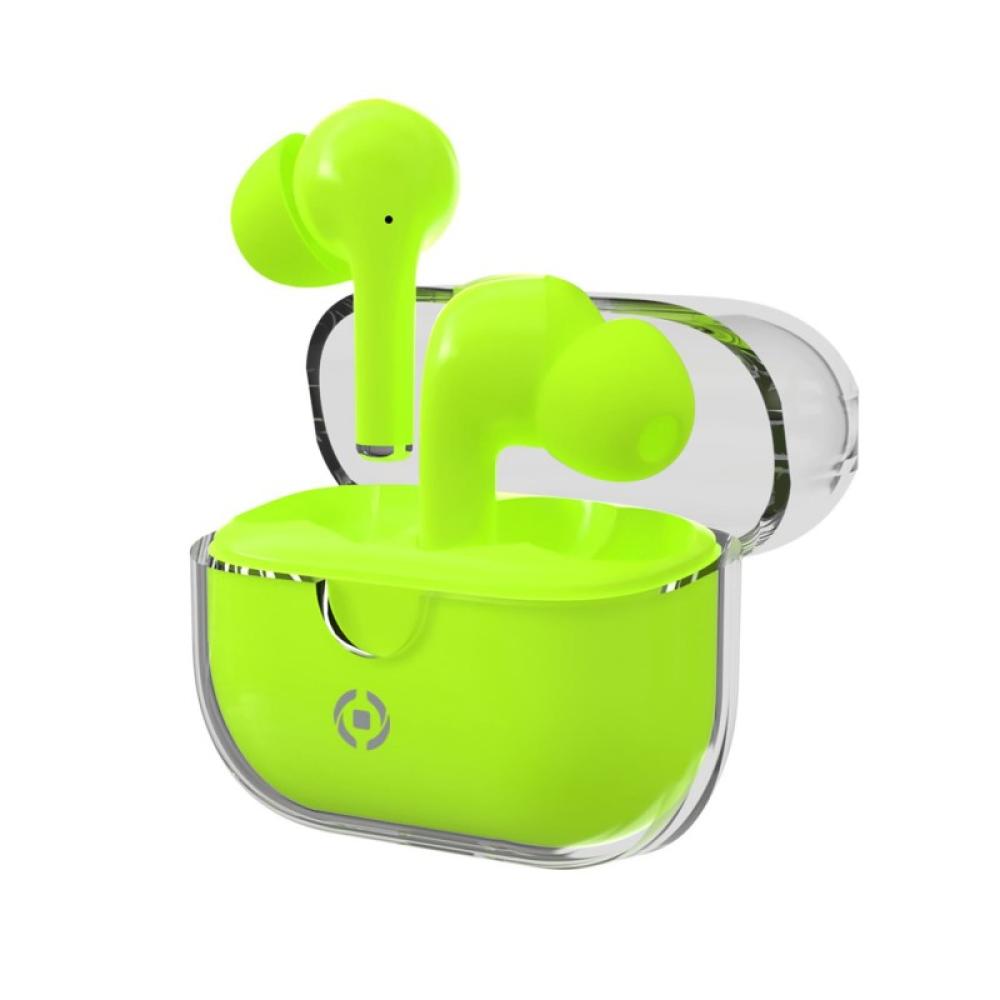 Celly - CLEAR Auriculares True Wireless Stereo (TWS) Dentro de oído Llamadas/Música USB Tipo C Bluetooth Verde