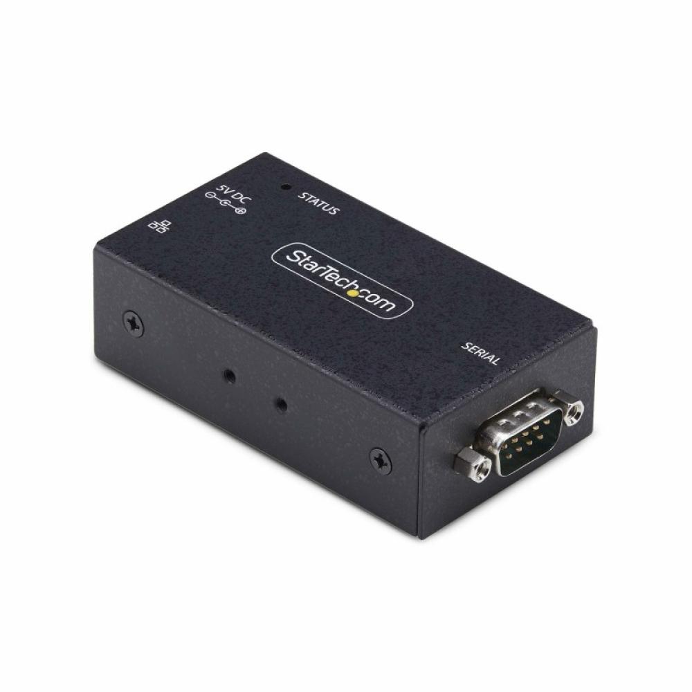 StarTech.com - Adaptador Serie a Ethernet - Conversor RJ45 LAN IP a DB9 RS232 - Servidor de Dispositivos Serie de 1 Puerto - Car