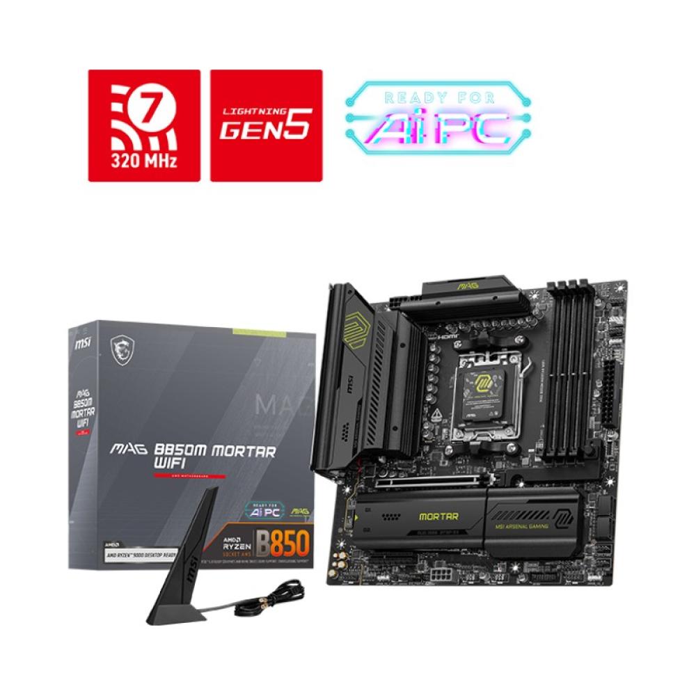 MSI - MAG B850M MORTAR WIFI placa base AMD B850 Zócalo AM5 micro ATX