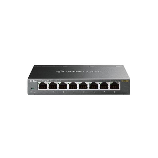 TP-Link - Omada TL-SG108S switch No administrado Gigabit Ethernet (10/100/1000) Negro