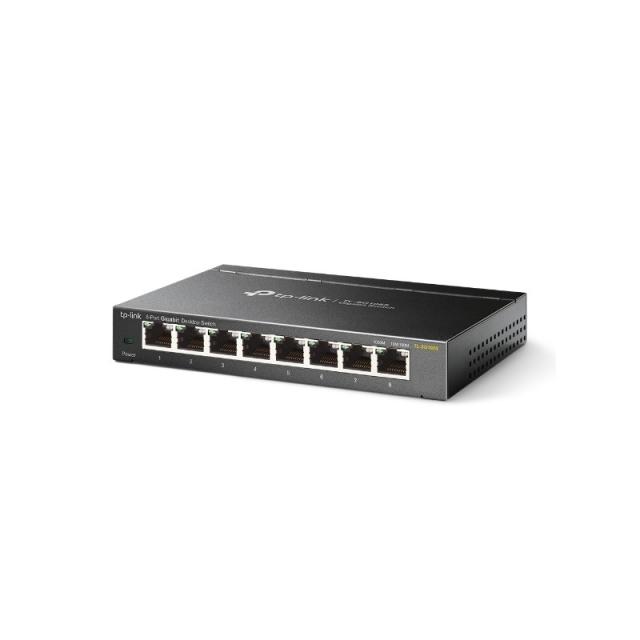 TP-Link - Omada TL-SG108S switch No administrado Gigabit Ethernet (10/100/1000) Negro