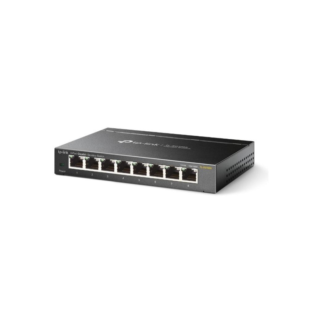 TP-Link - Omada TL-SG108S switch No administrado Gigabit Ethernet (10/100/1000) Negro