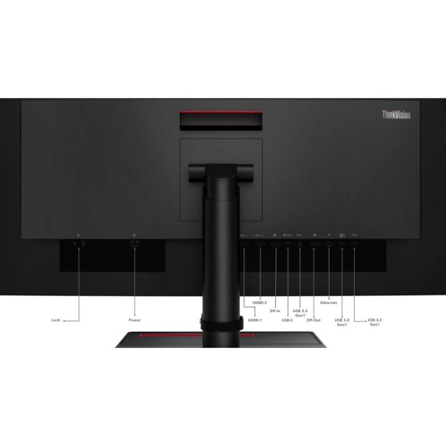 Lenovo - ThinkVision P34w-20 LED display 86,7 cm (34.1") 3440 x 1440 Pixeles Wide Quad HD Negro