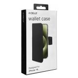 Celly - WALLY1078 funda para teléfono móvil 15,5 cm (6.1") Funda cartera Negro
