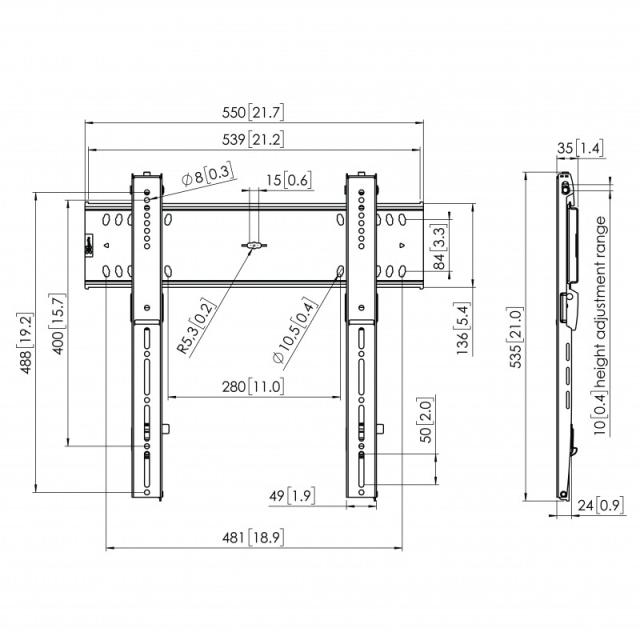 Vogel''s - PFW 6400 165,1 cm (65") Negro