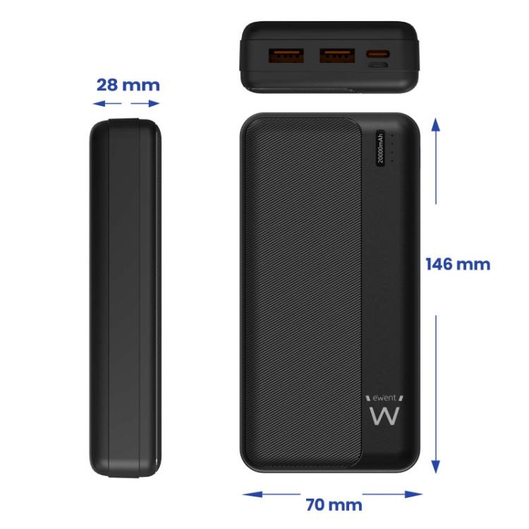 Ewent - POWER BANK 20000mAh PD 22.5W