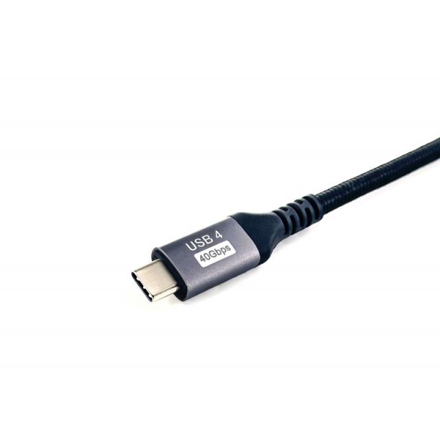 Equip - 128383 Cable USB 4 Gen 3 C a C, M/M, 2,0m, PD3.1 240W, 8K/60Hz, 40Gbps, Negro