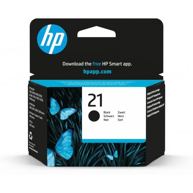 HP - Cartucho de tinta original 21 negro