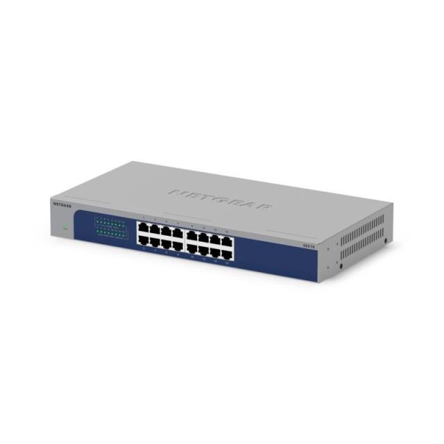 NETGEAR - GS516-300EUS switch No administrado Gigabit Ethernet (10/100/1000) Gris