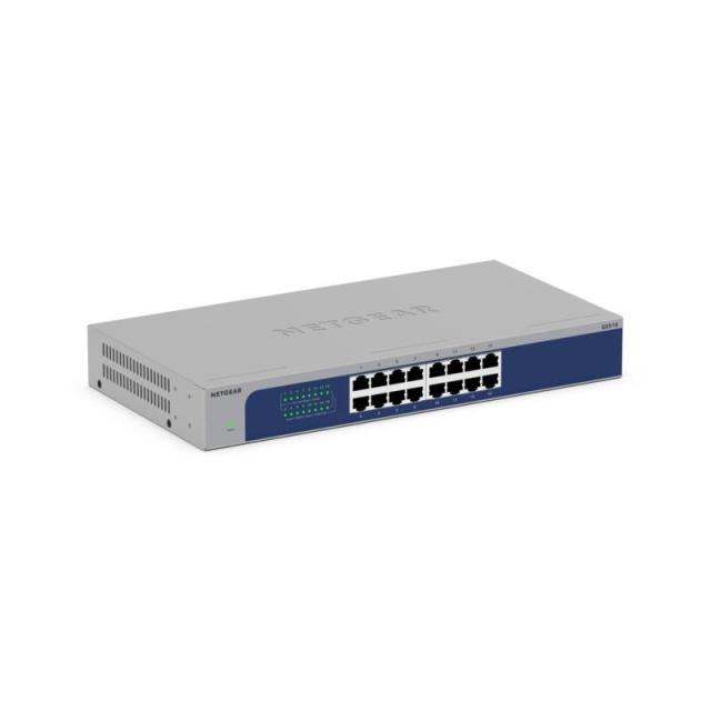 NETGEAR - GS516-300EUS switch No administrado Gigabit Ethernet (10/100/1000) Gris