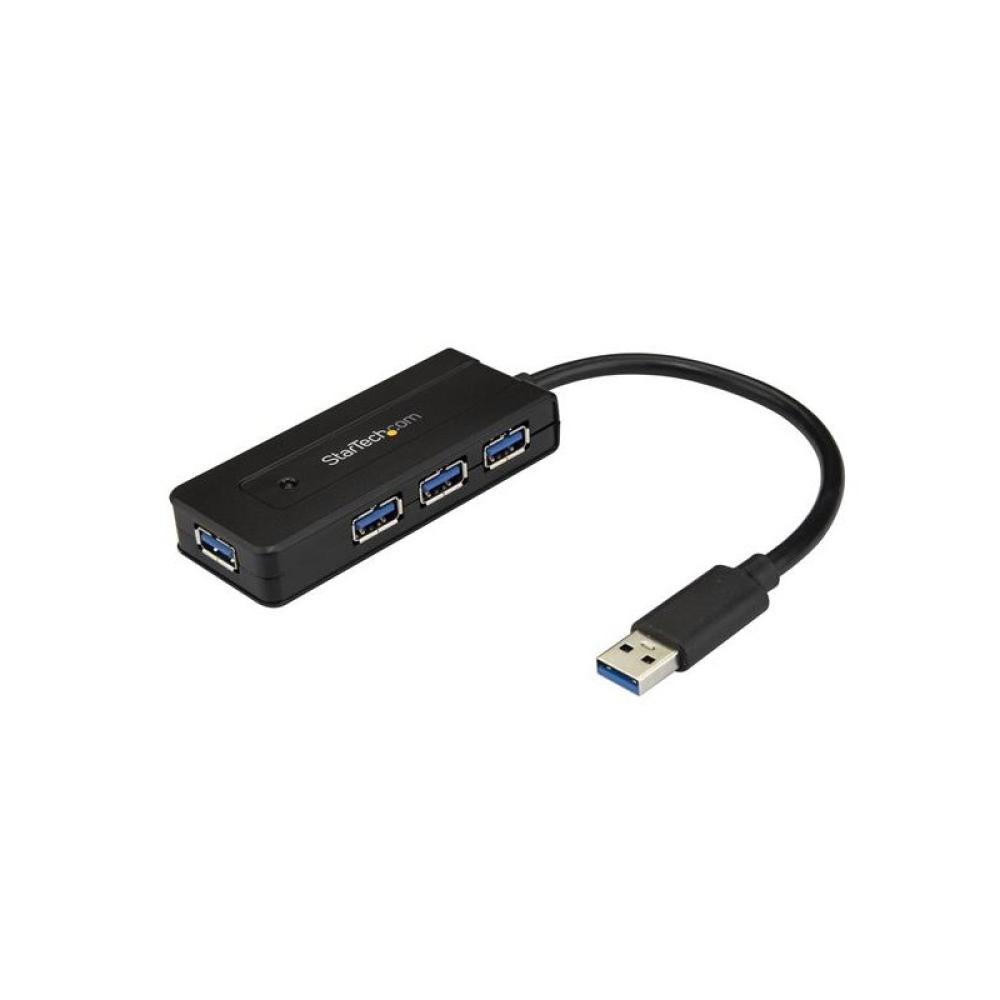 StarTech.com - Hub Concentrador Portátil USB 3.0 SuperSpeed de 4 Puertos de 5Gbps con Carga Rápida - Ladrón USB 3.2 Gen 1 Tipo A