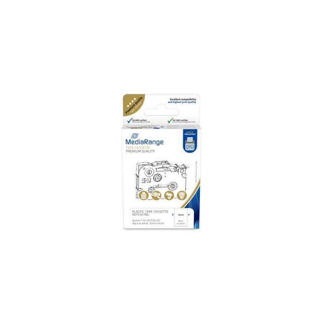 MediaRange - MRBTZ231 etiqueta de impresora Negro, Blanco
