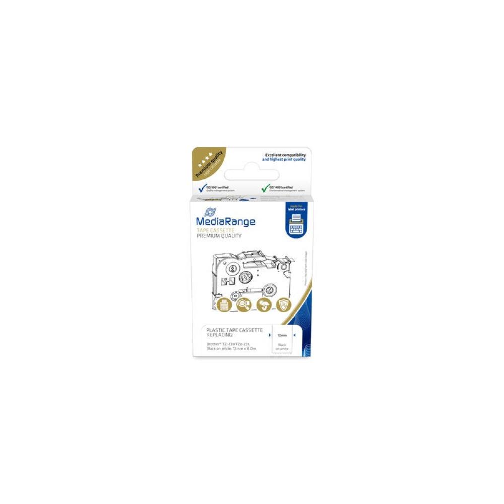 MediaRange - MRBTZ231 etiqueta de impresora Negro, Blanco