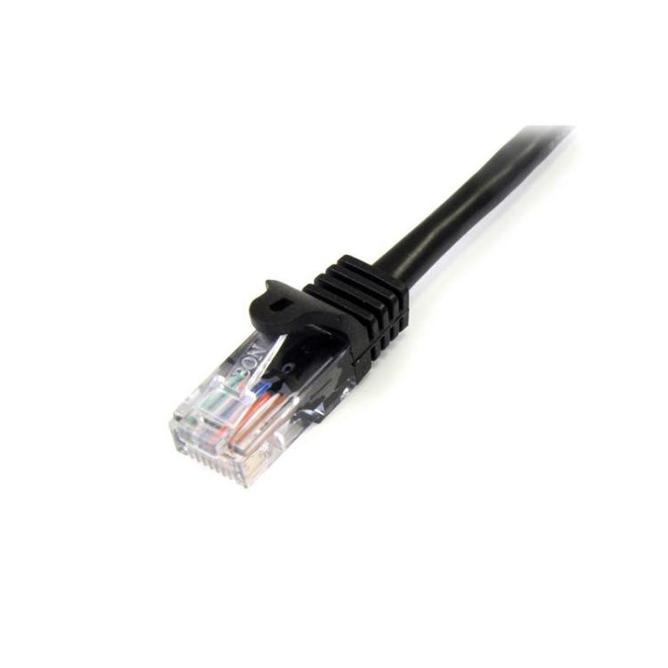 StarTech.com - Cable de Red de 10m Negro Cat5e Ethernet RJ45 sin Enganches