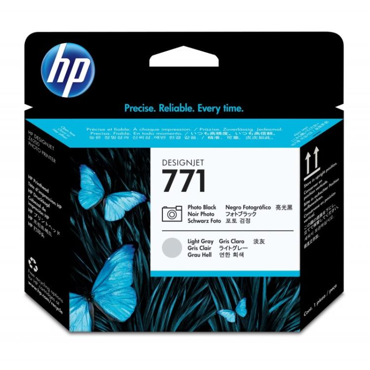 HP - Cabezal de impresión DesignJet 771 negro fotográfico/gris claro