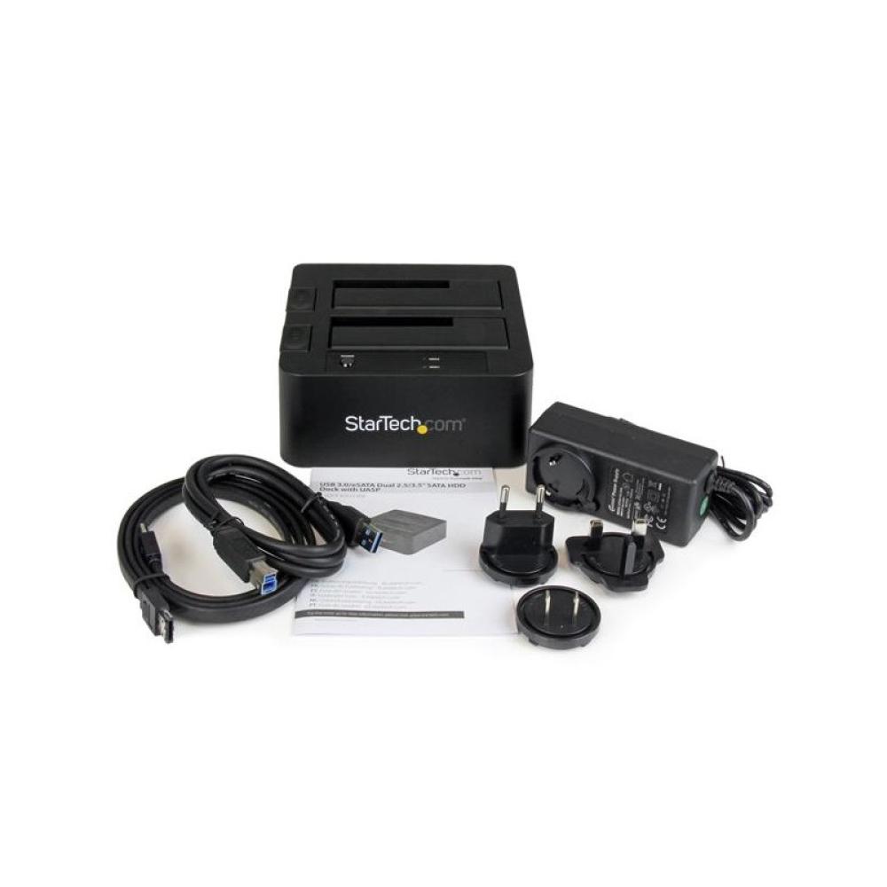 StarTech.com - Docking Station eSATA USB 3.0 con UASP de 2 Bahías para Disco Duro o SSD SATA de 2,5 o 3,5 Pulgadas