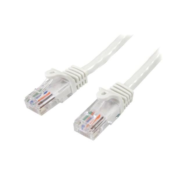 StarTech.com - Cable de Red de 10m Blanco Cat5e Ethernet RJ45 sin Enganches