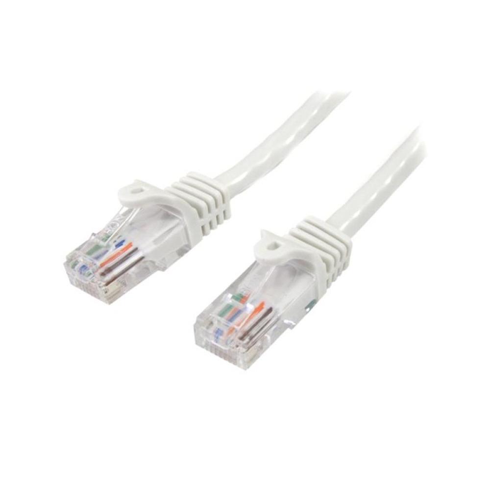 StarTech.com - Cable de Red de 10m Blanco Cat5e Ethernet RJ45 sin Enganches