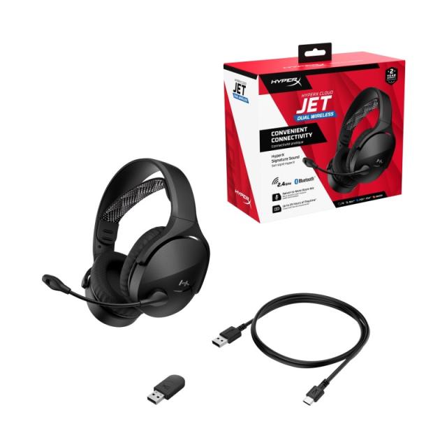 HyperX - Cloud Jet: auriculares gaming inalámbricos (negro)