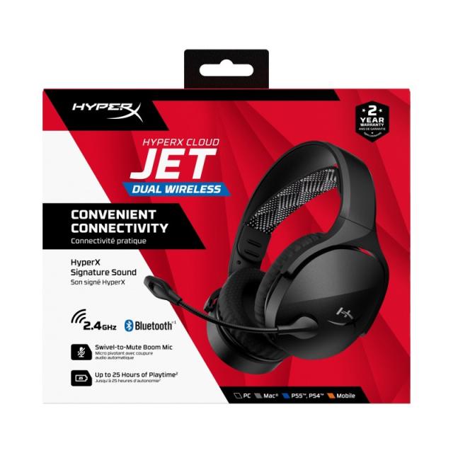 HyperX - Cloud Jet: auriculares gaming inalámbricos (negro)