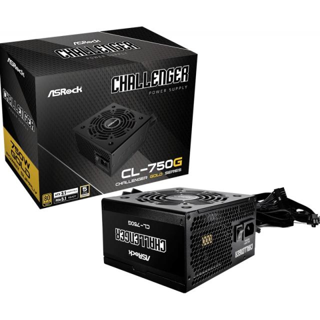 Asrock - Challenger CL-750G unidad de fuente de alimentación 750 W 20+4 pin ATX ATX Negro