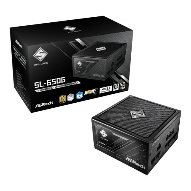 Asrock - SL-650G Steel Legend unidad de fuente de alimentación 650 W 20+4 pin ATX ATX Negro