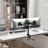 AISENS - Soporte de Mesa Eco Giratorio e Inclinable para Monitor/TV 20kg (3 Pivotes, 2 Brazos) de 17"-35", Negro