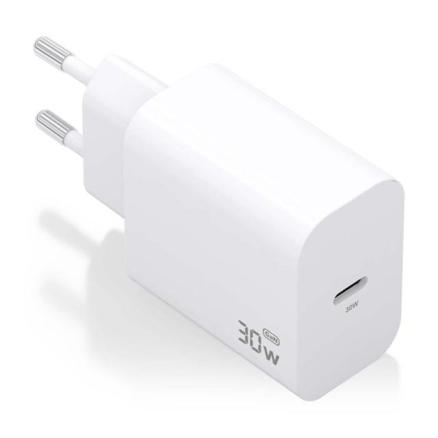 AISENS - Cargador GaN 30W, 1xUSB-C PD3.0, Blanco - A110-0940