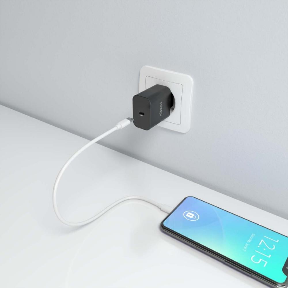 AISENS - Cargador GaN 20W, 1xUSB-C PD3.0, Negro