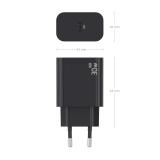 AISENS - Cargador GaN 30W, 1xUSB-C PD3.0, Negro - A110-0941