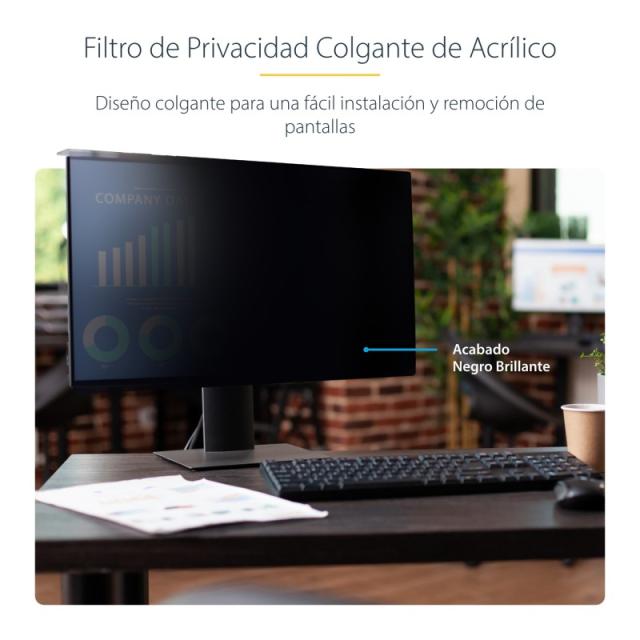StarTech.com - Filtro de Privacidad 16:10 para Monitor de 24" - Colgante - Protector Acrílico de Pantalla - Ángulo de Visión de