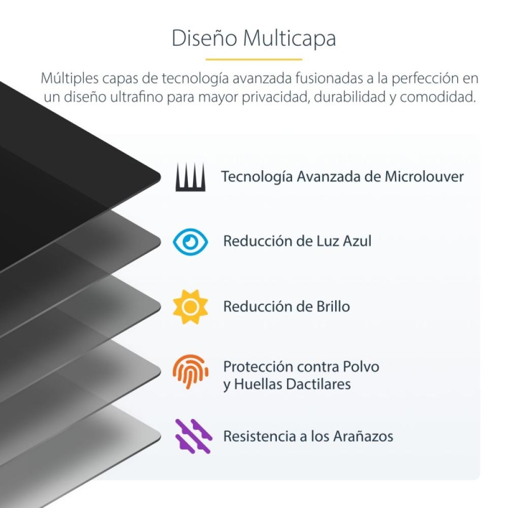 StarTech.com - Filtro de Privacidad 16:10 para Monitor de 24" - Colgante - Protector Acrílico de Pantalla - Ángulo de Visión de