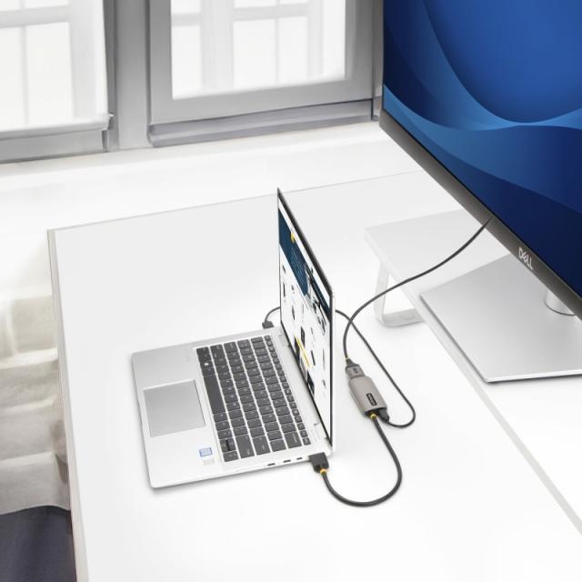 StarTech.com - Cable Conversor Adaptador Activo de 30cm HDMI 2.1 a DisplayPort 1.4 - 8K60Hz - Alimentado por el Bus USB - Cable