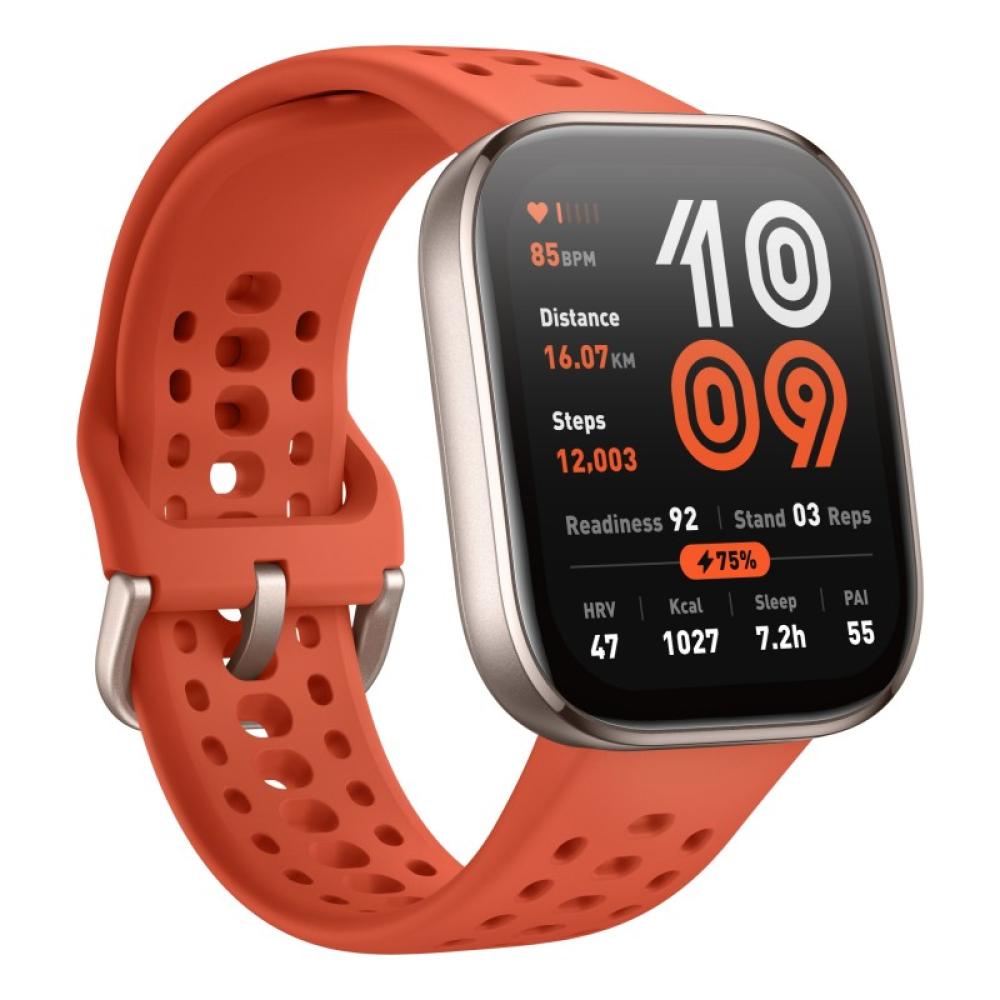 Amazfit - Bip 6 Red 5 cm (1.97") AMOLED Digital 390 x 450 Pixeles Pantalla táctil Oro GPS (satélite)