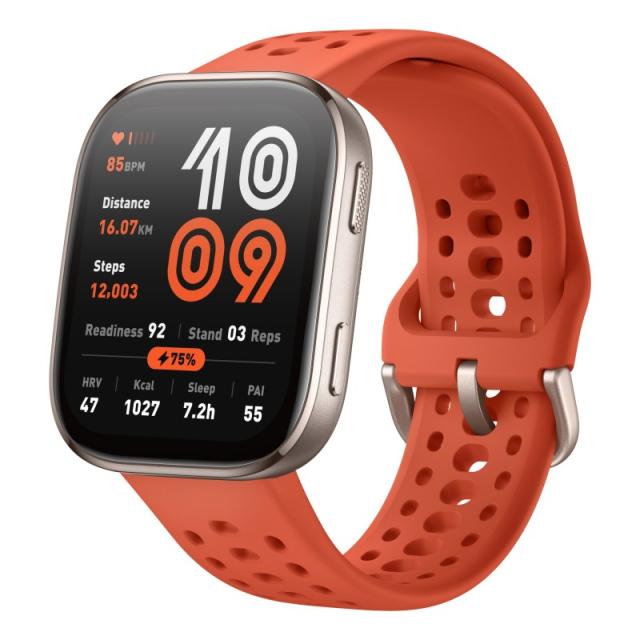 Amazfit - Bip 6 Red 5 cm (1.97") AMOLED Digital 390 x 450 Pixeles Pantalla táctil Oro GPS (satélite)