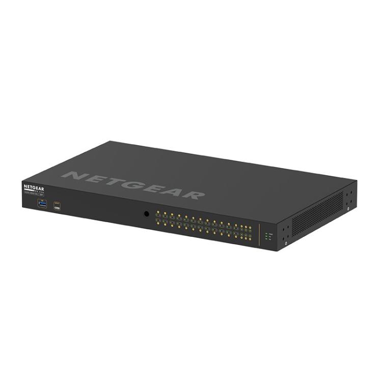 NETGEAR - GSM4230P-100EUS switch Gestionado L2/L3 Gigabit Ethernet (10/100/1000) Energía sobre Ethernet (PoE) 1U Negro