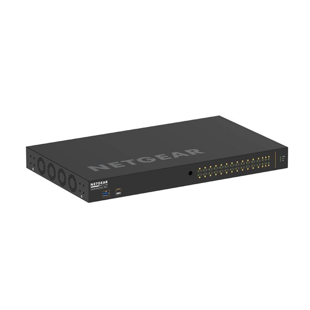 NETGEAR - GSM4230P-100EUS switch Gestionado L2/L3 Gigabit Ethernet (10/100/1000) Energía sobre Ethernet (PoE) 1U Negro