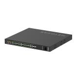 NETGEAR - GSM4230P-100EUS switch Gestionado L2/L3 Gigabit Ethernet (10/100/1000) Energía sobre Ethernet (PoE) 1U Negro