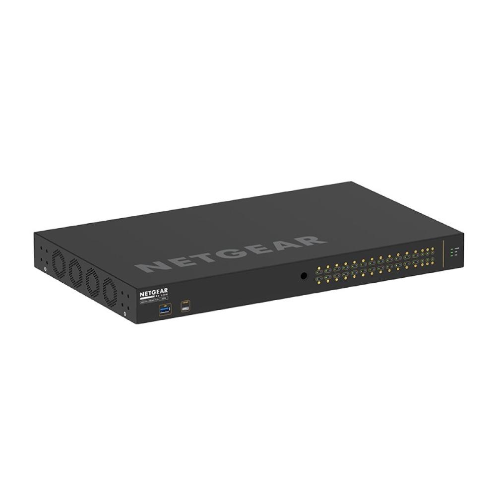 NETGEAR - GSM4230P-100EUS switch Gestionado L2/L3 Gigabit Ethernet (10/100/1000) Energía sobre Ethernet (PoE) 1U Negro