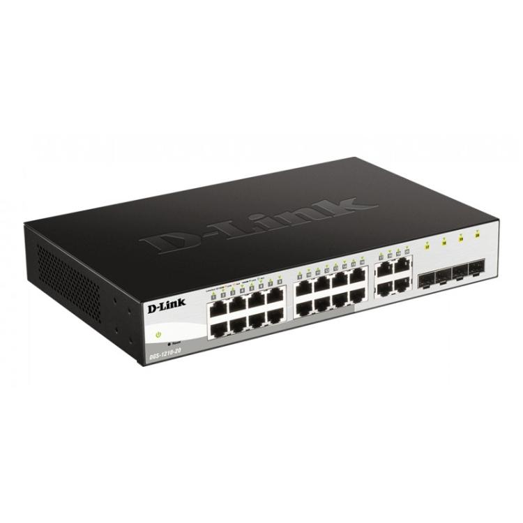 D-Link - DGS-1210-20 Gestionado L2 Gigabit Ethernet (10/100/1000) 1U Negro