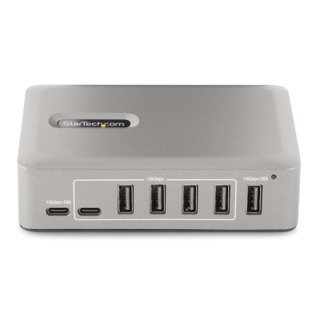StarTech.com - Hub Concentrador USB-C de 10 Puertos - 8x USB-A/2x USB-C - con Fuente de 65W - USB 3.1 10Gbps - Ladrón USB Tipo C