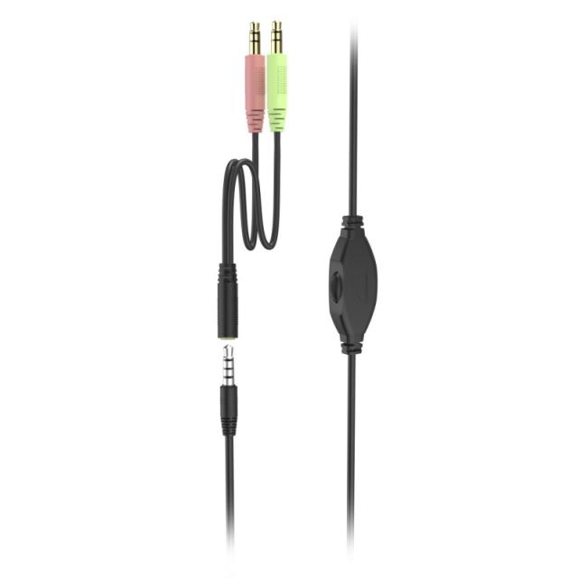 Hama - "HS-P100 V2" Auriculares de oficina para PC, estéreo, negro