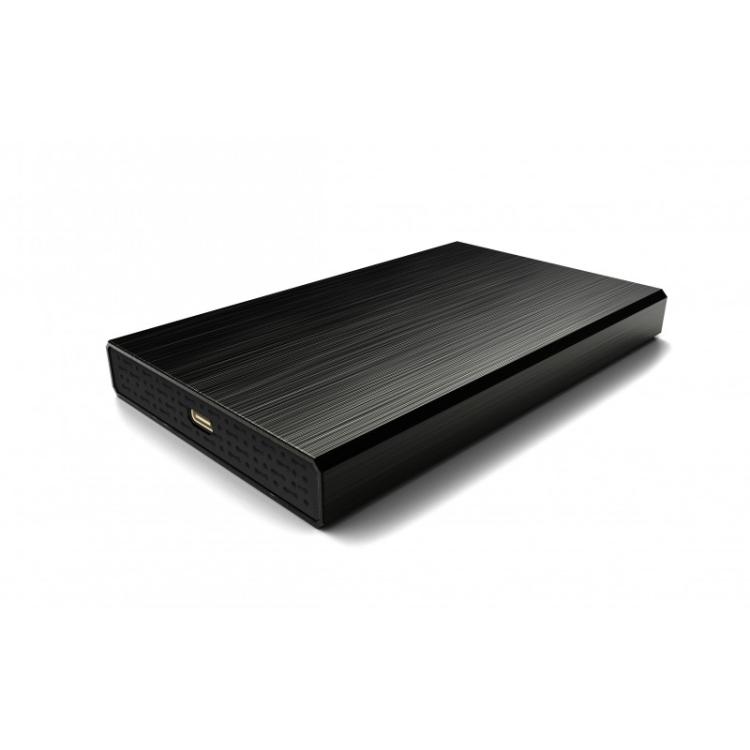 CoolBox - CAJA/CARCASA HDD/SSD 2.5" SLIMCHASE SCA2523C USB-C 3.2 GEN1 ALUMINIO NEGRO