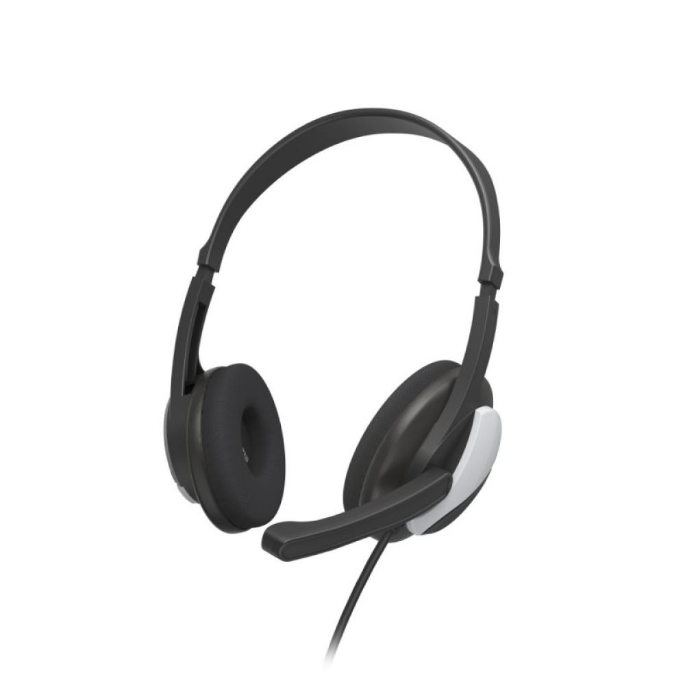 Hama - "HS-P100 V2" Auriculares de oficina para PC, estéreo, negro