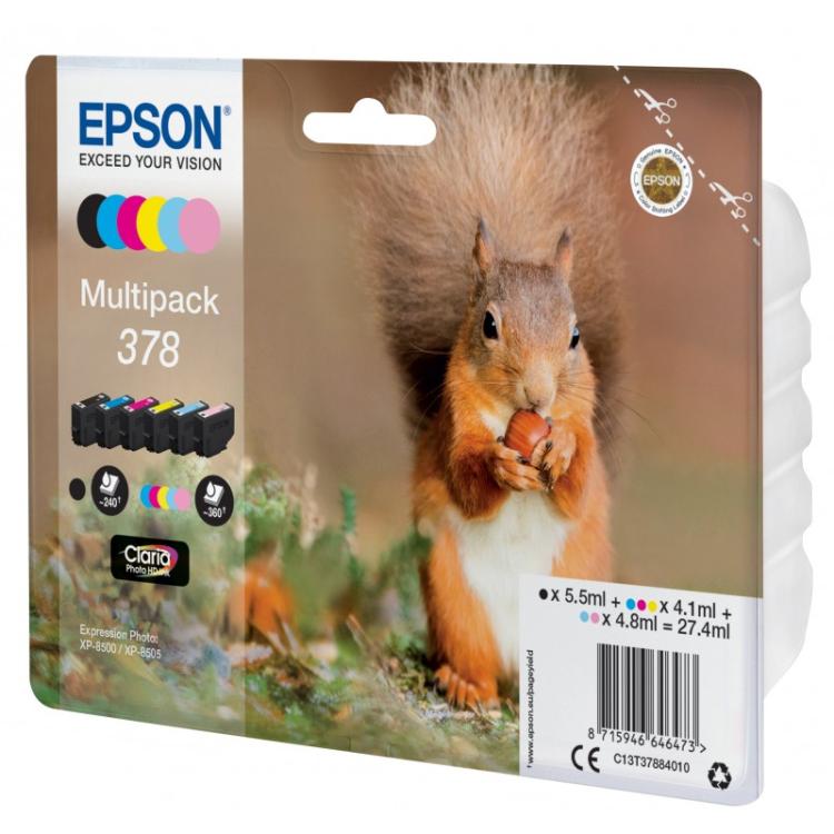 Epson - Squirrel Multipack 6-colours 378 Claria Photo HD Ink
