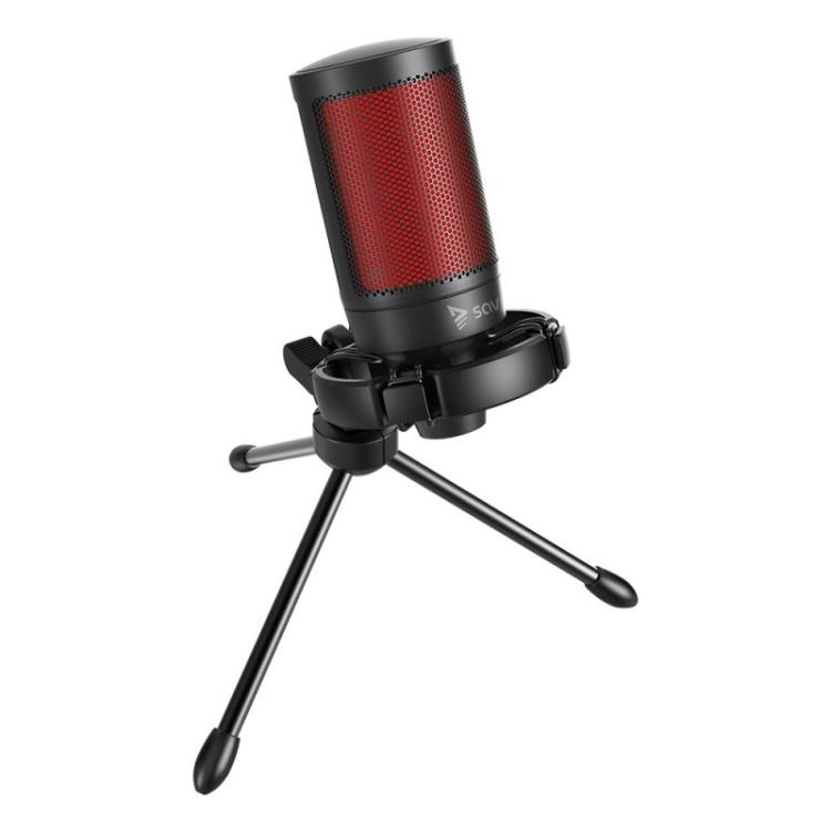 Savio - wired gaming microphone with backlight tripod USB SONAR PRO Negro, Rojo Micrófono para videoconsola