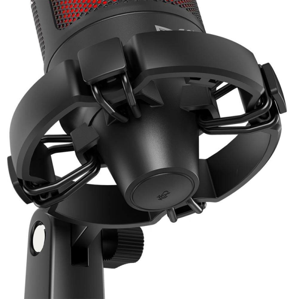Savio - wired gaming microphone with backlight tripod USB SONAR PRO Negro, Rojo Micrófono para videoconsola